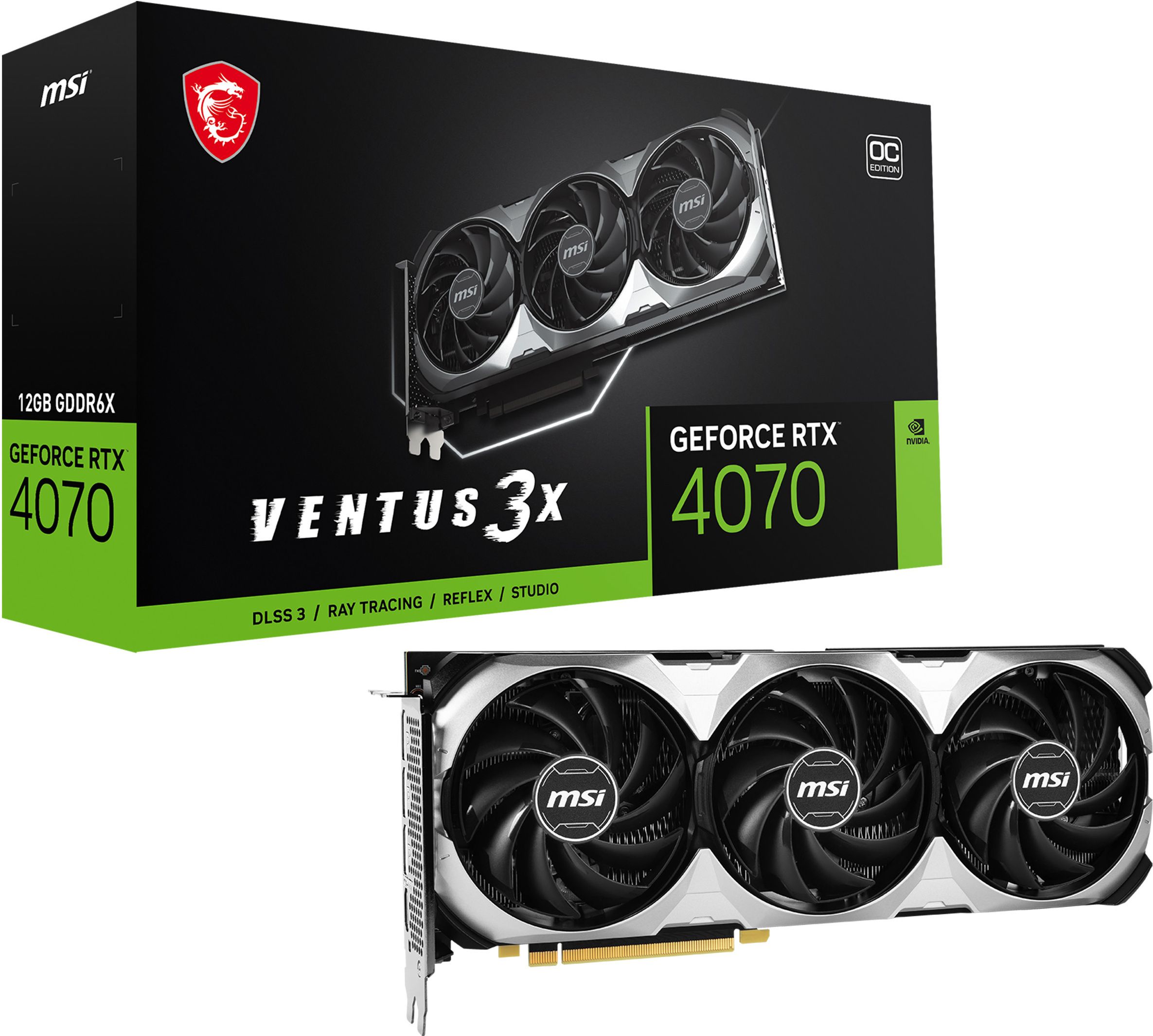 MSI GeForce RTX 4070 VENTUS 3X 12GB OC 3xDP 1.4 1xHDMI 2.1